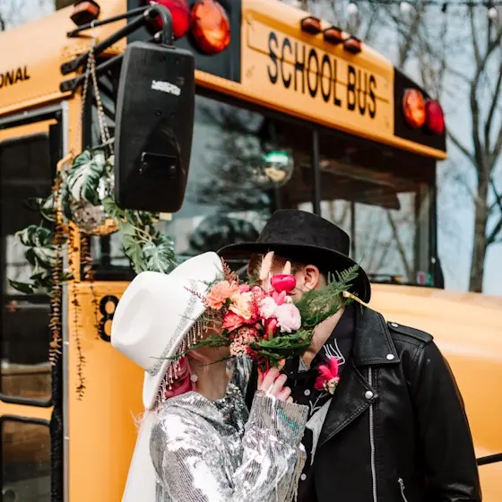 Location bus américain mariage